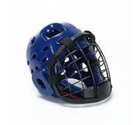 Aymzbd Arts Face Sparring Headgear Carbon Steel Face Cage Dense Padding Comfortable Fit Suitable for Taekwondo Karate Kendo Fencing Training, Blue, Xs
