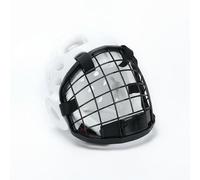 Aymzbd Arts Face Sparring Headgear Carbon Steel Face Cage Dense Padding Comfortable Fit Suitable for Taekwondo Karate Kendo Fencing Training, White, L