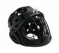Aymzbd Arts Face Sparring Headgear Carbon Steel Face Cage Dense Padding Comfortable Fit Suitable for Taekwondo Karate Kendo Fencing Training, Black, Xs