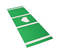 Aymzbd Baseball Hitting Mat Baseball Softball Mat Training Batter Stance Training Mat Hitting Batting Practice Equipment Oversized Portable Crystal, green