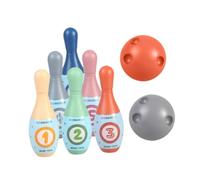Aymzbd Children's Bowling Set with 6 Pins And - Family Development Game for Activity Toy for The Garden, with Number