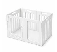 Aymzbd Clear Acrylic Dog Playpen, Acrylic Indoor, Easy Assemb Puppy Playpen, for Small Dogs, Semi-transparent, thickened and reinforced, 63cm height, wall thickness 2.6cm, Length 114cm x Width 63cm