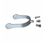 Aymzbd Equestrian Straps Ergonomic Alloy Boot Riding Aids Interchangeable Head Textile Pair Lightweight Suitable for Daily Training Competitive Events, Silver