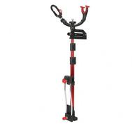 Aymzbd Fishing Rod Support Telescopic Clamp Holder Adjustable Metal Bracket Double- Cradle Portable Placement Suitable for Anglers Outdoor Fishing , Red , Fishing Bucket Type