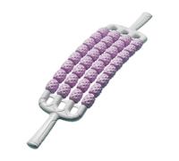 Aymzbd Flexible 4-Row Body Muscle Relaxation Roller Massager for Legs and Exercises, Purple
