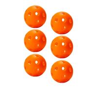 Aymzbd Indoor Pickleball Balls, 26 Holes Pickle Balls, High Bounce Durable Pickleballs, Tournament Play Pickleball for All Style Paddle, Orange 6pcs