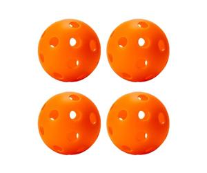 Aymzbd Indoor Pickleball Balls, 26 Holes Pickle Balls, High Bounce Durable Pickleballs, Tournament Play Pickleball for All Style Paddle, Orange 4pcs