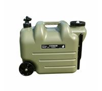 Aymzbd Industrial Tank Wheeled Rolling Jug Built-in Spigot Portable Water Container PE Material Large Capacity Suitable for Camping Emergency Outdoor Situations, Green