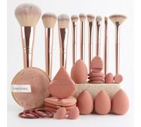 Aymzbd Kit for Everyday Use with Storage Bag, makeup brushes set professional - makeup brush sets & kits, Rose Gold, Rose Gold 30-piece set, Pink