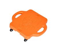 Aymzbd Scooter Board with Handles Kids Sitting Scooter Board with Swivel Rollers Portable Square Plastic Floor Scooter for Kids Children Physical Education Home Use, Indoor Outdoor Activities, Orange