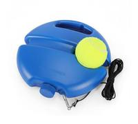 Aymzbd Tennis Personal Tennis Ball Returner Elastic Solo Practice Equipment Wear-Resistant Material Suitable for Outdoor, Blue Round Base + 1 Tennis Ball + 1 Hook OPP Bag Individually Packaged