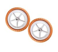 Aymzbd Two Pack of Kids Balance Bike Wheels, Designed to Fit Most Models with Airless Tire Feature, Red Bronze