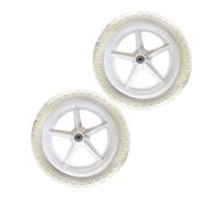 Aymzbd Two Pack of Kids Balance Bike Wheels, Designed to Fit Most Models with Airless Tire Feature, White
