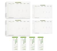 Aymzbd Word Memory Loose-Leaf Notebook, Paper Material | For English Memorization | Student Use, 2 notebooks + 2 refills, 2400 words capacity