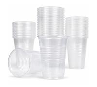 Ayn Al Madina 7oz Reusable Plastic Water Cups - Clear Drinking Cups for Parties, Office & Catering - Strong, Leakproof, BPA-Free - Ideal for Water, Juice & Cold Drinks (500, Clear)