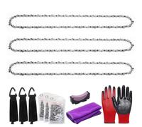 Aynaxcol 3-Pack 18 Inch Chainsaw Chain, .325" Pitch .063" Gauge 74 Drive Links, Replacement for Stihl MS271, MS290, MS291, Replacement for Oregon L74, V74