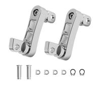 Aynaxcol Adjustable Chrome Male Mount Foot Peg Extensions, Highway Peg Clamp Support Brackets, Replacement for Harley Dyna Softail Touring Sportster Road King Street Glide