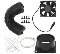 Aynaxcol Smoke Ventilation Kit with 4000RPM Fan, Flexible Ducting for Laser Engraver and 3D Printer Enclosures, Replacement for Bambu Lab A1 and A1 Mini Enclosure Covers