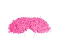 AYNEFY 1 Pair Cheerleading Poms Plastic Cheerleading Pom Poms Dance Pom Poms Fluffy for Football Basketball (Pink)
