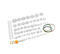 AYNEFY 34 Pcs Plastic Gear Pulley Set, Robot Motor Toy DIY Parts with Gears Belts Drives Crown Wheels Motor Gear Set for DIY Science Projects Motorized Toys Educational Learning (75 kinds Gear kit)