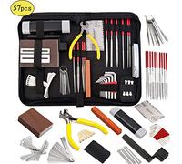AYNEFY 57 PCS Guitar Maintenance Tool Kit, Ideal Choice, Complete Maintenance Kit, Versatile Usage, Organized Storage Metal+Plastic, Suitable for Music String Instrument