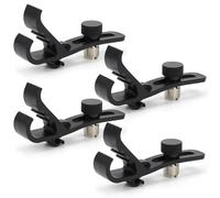 AYNEFY Adjustable Drum Microphone Clamp/Holder, Shockproof Mic Secure Clamp/Holder, Easy Installation Drum Mic Clamp for Instrument Microphones with 3 Groove Points, Height Adjustment, Essential