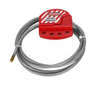 AYNEFY Adjustable Lockout Cable, Flexible Steel Cable with Keyhole Design, 1.8M Long for Industrial Safety and Team-Based Maintenance