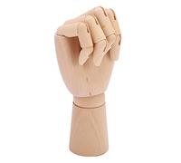AYNEFY Artists Wooden Manikin, Wood Mannequin Hand Flexible Joints Fingers Drawing Mannequin Hand for Home Decorations (18CM Wooden Hand (Child's Right Hand))