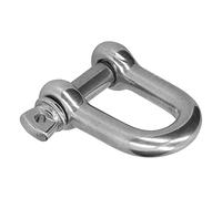 AYNEFY D Ring Shackle, 304 Stainless Steel Screw Pin Anchor Shackle for Land Lifting, Marine Fixing Tool with Fast Connection Speed, Practical for Electric Power, Mining, Construction (10pcsM10)