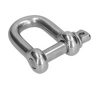 AYNEFY D Ring Shackle, 304 Stainless Steel Screw Pin Anchor Shackle for Land Lifting, Marine Fixing Tool with Fast Connection Speed, Practical for Electric Power, Mining, Construction (2pcsM16)