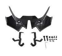 AYNEFY Front Spoiler Naked Wing Deflector Aerodynamic Downforce Wing Kit for Z650 2021-2024 Motorcycle Accessories Easy Install ABS Metal Improves Stability Traction (Carbon Fiber Style)
