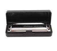 AYNEFY G Key Harmonica 10 Hole 20 Tone Mouth Organ Portable for Beginner Children, Lightweight Proof, Great Birthday, Copper Plate Plated, Silver
