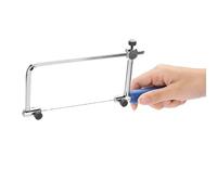 AYNEFY Handsaw Multi-Purpose Adjustable U-Shaped Saw Frame with 6 Spiral Replacement Blades for Wood Metal Glass Fret Cutting Tool Adjustable Woodworking Saw Model ASB400 500