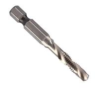 AYNEFY High Hardness, M6 HSS Self-Centering Hex Handle Tap Drill Bits Shank Set for Soft Metals, Aluminum, Iron, One-Step Processing