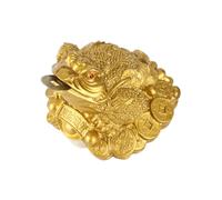 AYNEFY Lucky Money Feng Shui Wealth Charm, Resin Gold Decoration, Prosperity Symbol, Home and Office Blessings 6.5 X 6 X 5cm (S 6 * 6 * 5mm)