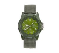 AYNEFY Military Watch Army Style Tactical Watch Alloy Case Nylon Strap Electronic Analog Wristwatch with Pin Buckle for Men Daily Wear (OD Green)