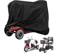 AYNEFY Mobility Scooter Cover, Heavy Duty 190D Oxford Outdoor Waterproof, Elastic Drawstring, Black, 74.8 x46.1x 27.9in