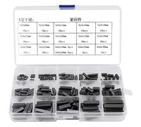 AYNEFY Motor Shaft Keys Set, 140pcs Stainless Steel Machine Key Assortment, Round Ended Feather Key for Flywheel Pulley Crank