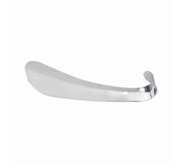 AYNEFY Shoe Horn Lifter Stainless Steel Small Handled Shoehorn for Seniors Men Women Kid with Leather Handle, Metal Long Old Man 14.5cm/5.7in, Ergonomic Design, Practical and Convenient