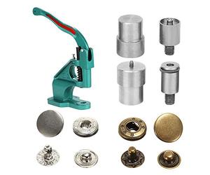 AYNEFY Snap Button Die Set, 4 Pcs Stainless Steel Mould Kit for 12mm 15mm 21.5mm Buttons Replacement Press Stud Punch Die for 651 633 831 Machines Leather Craft Tool Set