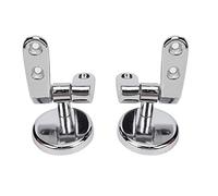 AYNEFY Universal Toilet Hinges, Zinc Alloy Adjustable Commode Hinge Set with Nylon Washers and Screws for Most Toilet Seats