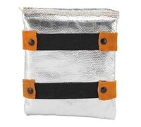 AYNEFY Welding Hand Heat Guard Pad Heat Resistant Leather Hand Pad with Aluminum Foil Backing for Welding Metal Smelting Cutting