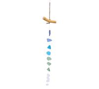 AYNEFY Wind, Unique Hand Crafted Sea Glass Driftwood Indoor Outdoor Decoration Home Housewarming Gifts Ideas for First Home New Apartment (Type D)
