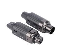 AYNEFY Wireless Microphone System, 7 Channel Transmitter and Receiver with Data Cable, Mics Adapter for PA Systems Live Sound Audio Mixer Church Studio