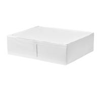 AYNEX Underbed Storage Bag 65x53x19 cm - White Clothes & Bedding Organizer, Dustproof Storage Case with Handle, Breathable Vents, Recycled Polyester, Wardrobe & Under Bed Storage Box