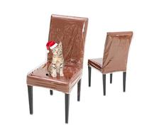 AYNINENG Plastic Dining Chair Protector with 2 Pieces, 18 X 17 Inch, Chair Covers With Back, Waterproof Pvc Transparent Seat Cover, Keep Your Dining Chair