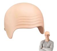 AYNKH 1 Pc Latex Bald Skull Cap Unisex Adult, Fancy Dress Cosplay Hat Costume Accessory, Thick Skin Head Skull Wig for Halloween Dress up Theme party