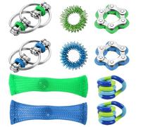 AYNKH 10-Piece Anti-Stress Toy Set: Chain Decompression & Versatile Twisted Rope for Children & Adults