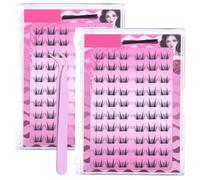 AYNKH 120 Clusters of Self - Adhesive False Eyelashes, 1 Applicator, Glue - Free, Reusable, Sunflower Style.