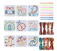 AYNKH 12PCS Lacing Toys for Toddlers and Children 2-4 5-7 Years,Sewing Sets Kids Sewing Sets,Early Childhood Education Sensory Toys 2-4 5-8 Years,Fine Motor Threading,Birthday Gifts for Boys Girls (9)